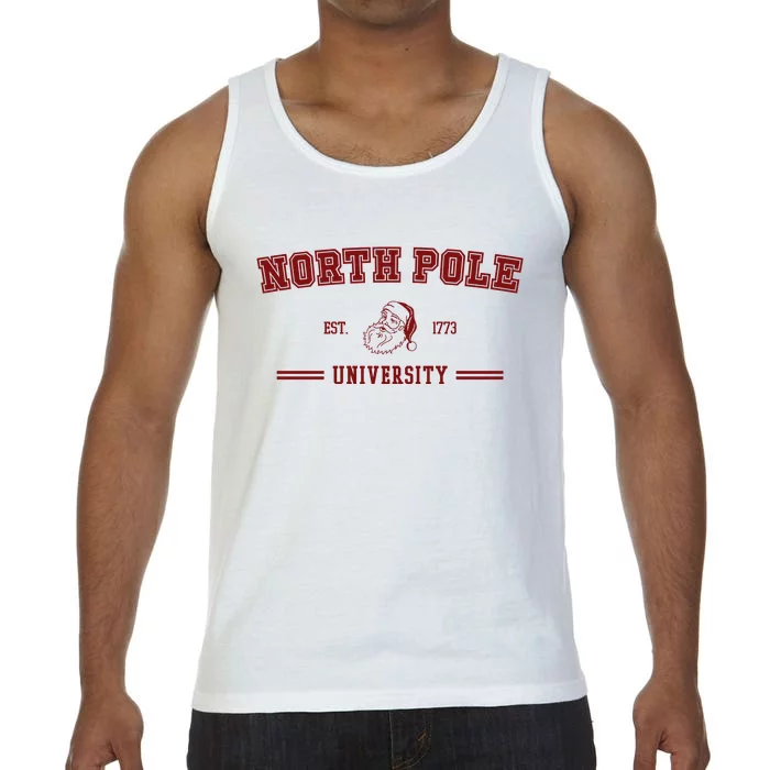 North Pole University Est 1773 Christmas Comfort Colors® Tank Top