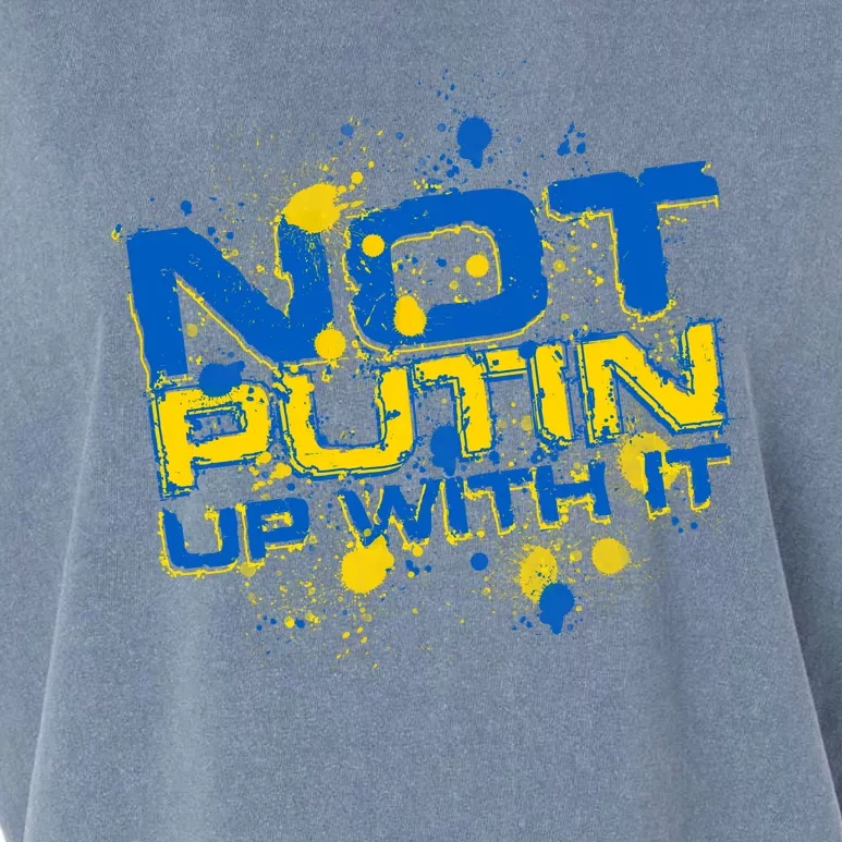 Not Putin Up With It Ukraine Garment-Dyed Women's Muscle Tee