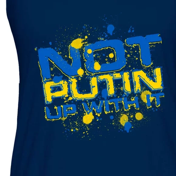 Not Putin Up With It Ukraine Ladies Essential Flowy Tank