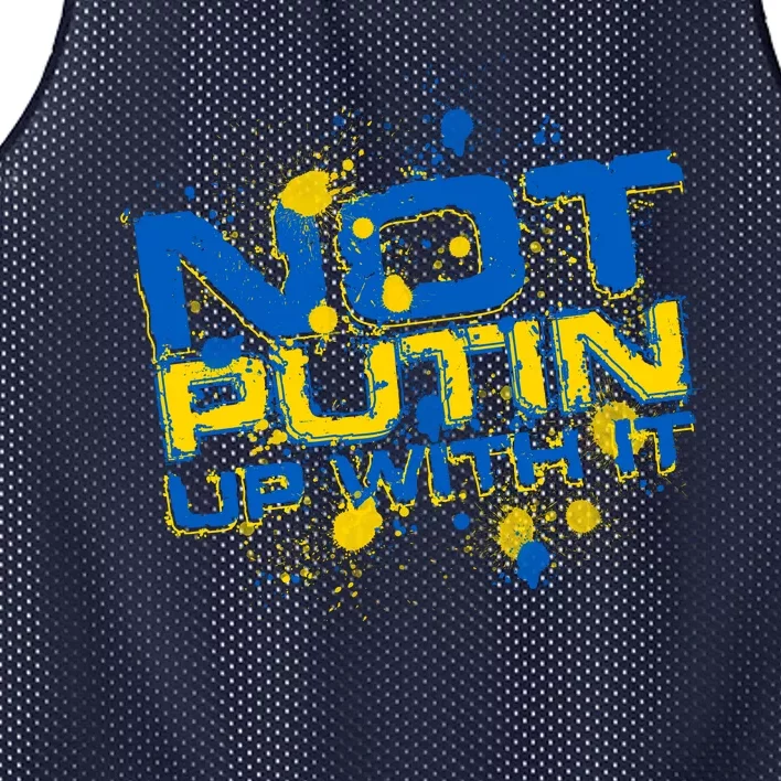 Not Putin Up With It Ukraine Mesh Reversible Basketball Jersey Tank