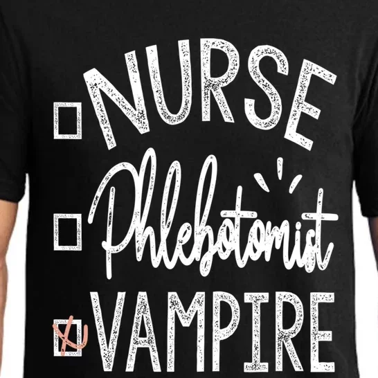 Nurse Phlebotomist Vampire Funny Phlebotomist Gift Pajama Set