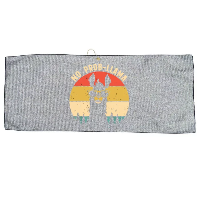 NO PROBLLAMA Vintage Llama Alpaca Large Microfiber Waffle Golf Towel