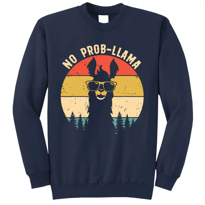 NO PROBLLAMA Vintage Llama Alpaca Sweatshirt