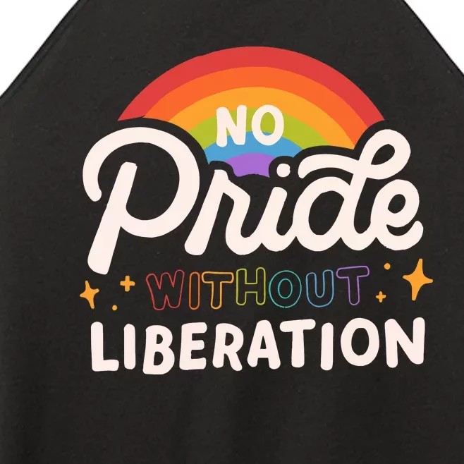 No Pride Without Liberation Lgbtq+ Activism Women’s Perfect Tri Rocker Tank