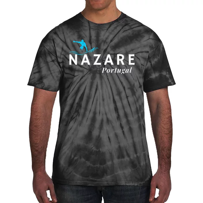 Nazare Portugal Wave Surf Surfing Surfer Tie-Dye T-Shirt