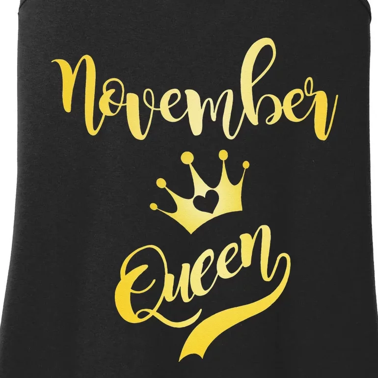 November Queen Birthday Birth Month Beautiful Queen Ladies Essential Tank