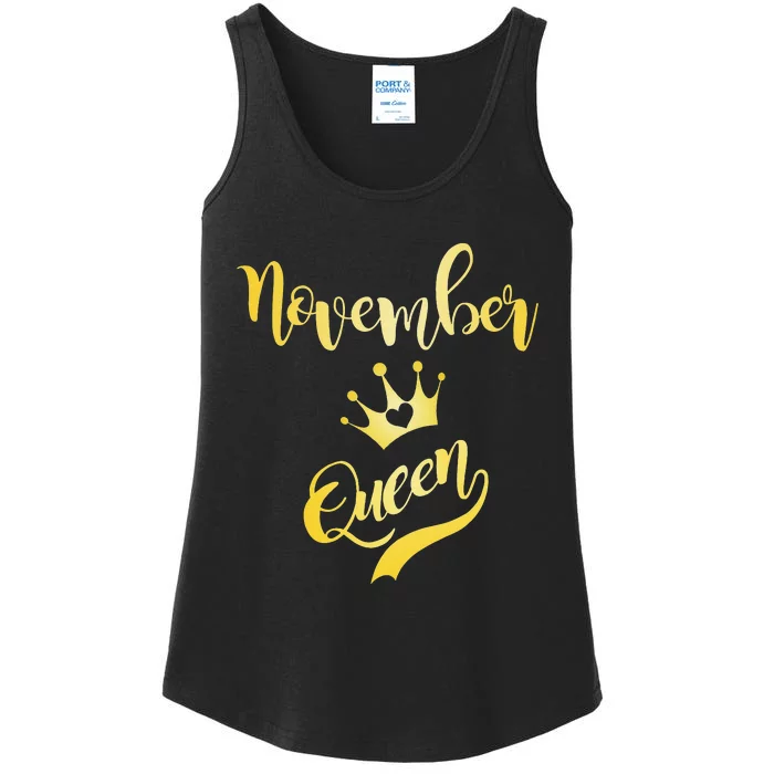 November Queen Birthday Birth Month Beautiful Queen Ladies Essential Tank