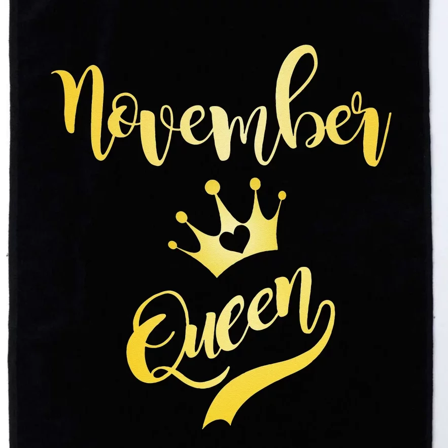 November Queen Birthday Birth Month Beautiful Queen Platinum Collection Golf Towel