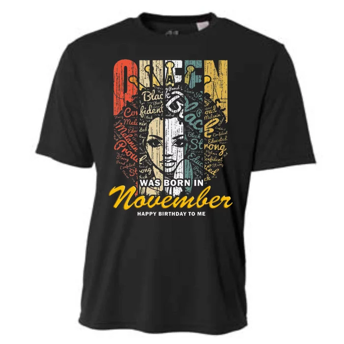 November Queen for Wo Zodiac Sagittarius Scorpio Cooling Performance Crew T-Shirt