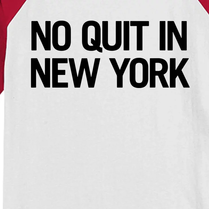 No Quitting In New York Kids Colorblock Raglan Jersey