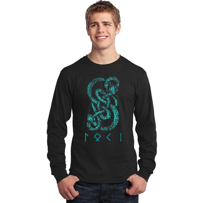 Norse Runes And Snake Nordic Norse Mythology Tall Long Sleeve T-Shirt