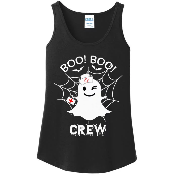 Nurse RN Boo Boo Crew Ghost Nursing Funny Halloween Ladies Essential Tank