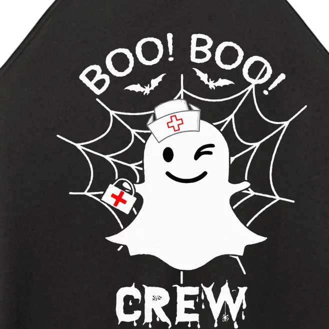 Nurse RN Boo Boo Crew Ghost Nursing Funny Halloween Women’s Perfect Tri Rocker Tank