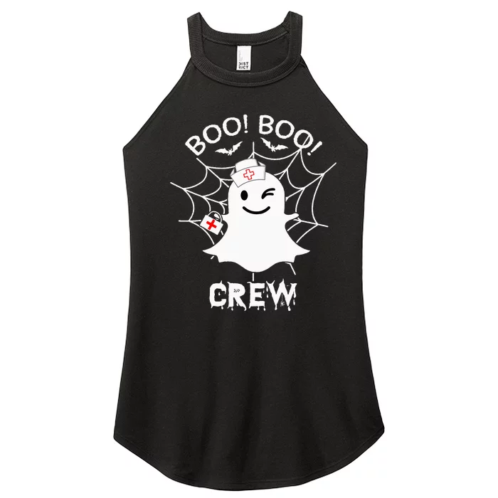 Nurse RN Boo Boo Crew Ghost Nursing Funny Halloween Women’s Perfect Tri Rocker Tank