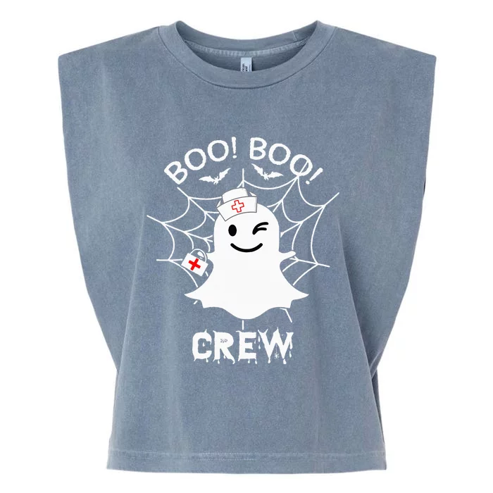 Nurse RN Boo Boo Crew Ghost Nursing Funny Halloween Garment-Dyed Women's Muscle Tee