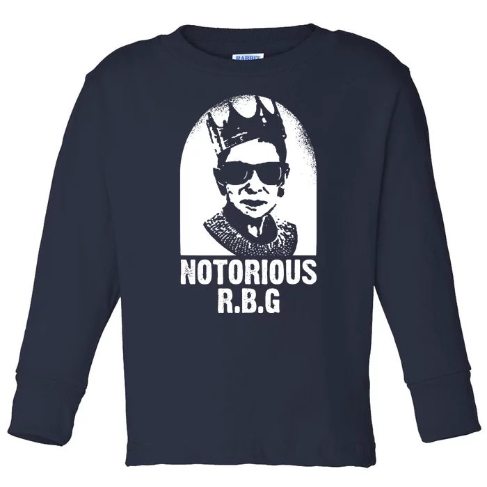 Notorious R B G Rbg Ruth Bader Ginsburg Feminist Political Gift Toddler Long Sleeve Shirt