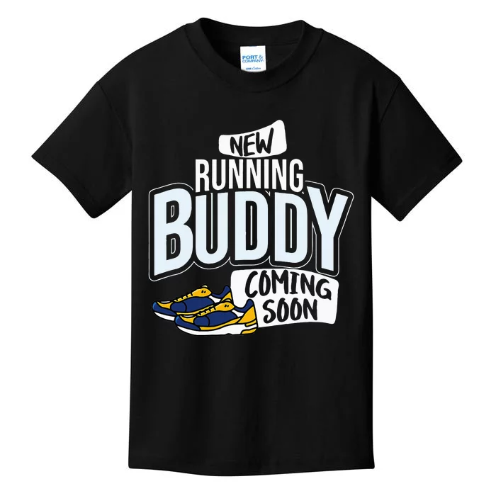 New Running Buddy Coming Soon Baby Kids T-Shirt