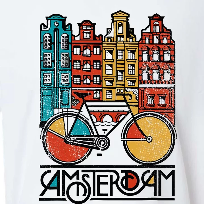 New Retro Bicycle Bike Amsterdam City Jersey Sueded Cloud Jersey T-Shirt