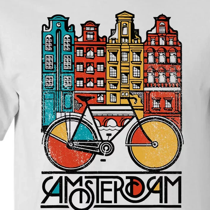 New Retro Bicycle Bike Amsterdam City Jersey Tall T-Shirt