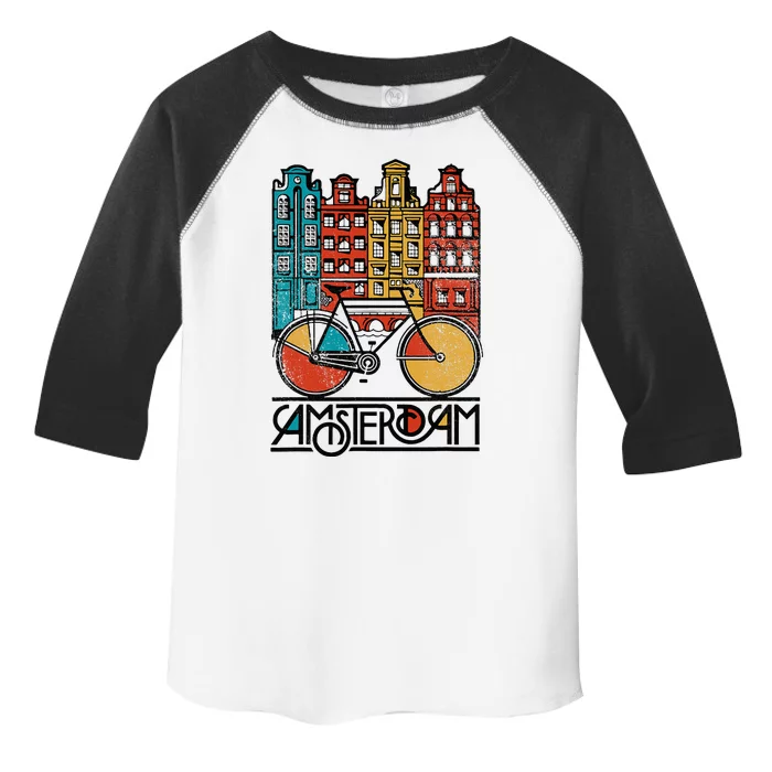 New Retro Bicycle Bike Amsterdam City Jersey Toddler Fine Jersey T-Shirt