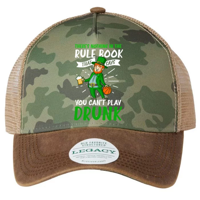 Nothing Rule Book Play Drunk Design St Patricks Basketball Gift Legacy Tie Dye Trucker Hat