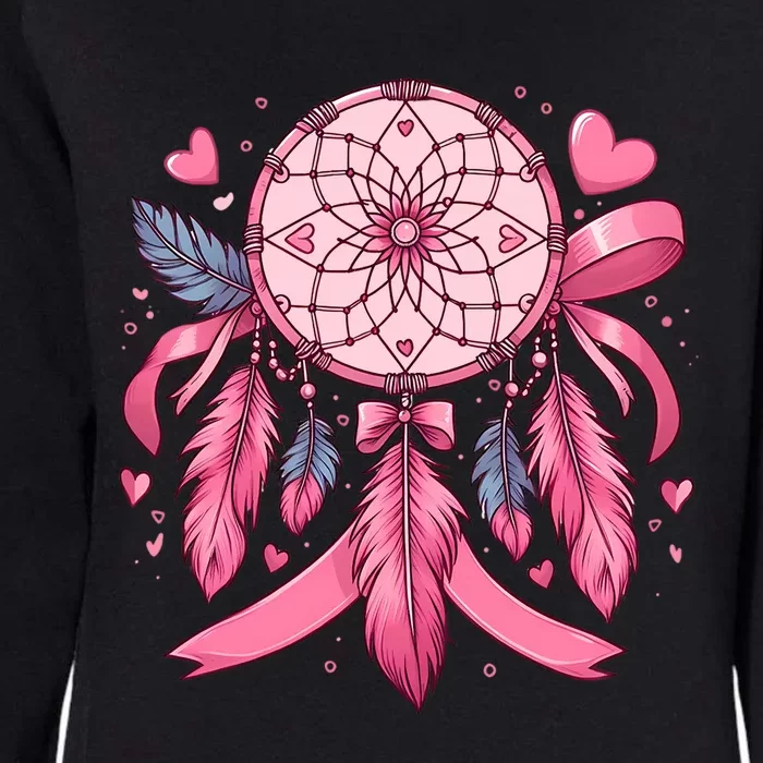 Native Ribbon Dreamcatcher Cute Breast Womens California Wash Sweatshirt