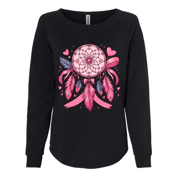 Native Ribbon Dreamcatcher Cute Breast Womens California Wash Sweatshirt