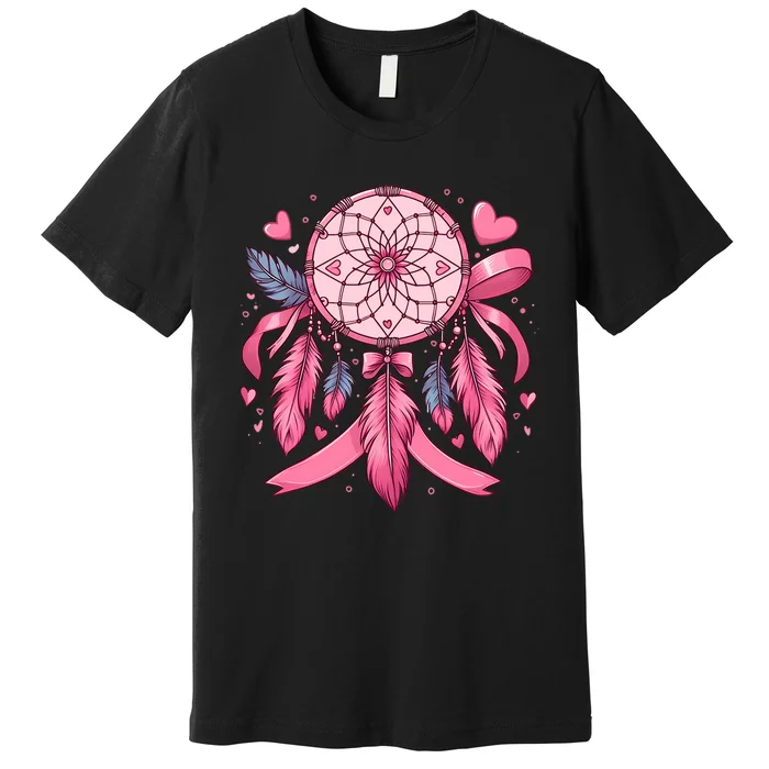 Native Ribbon Dreamcatcher Cute Breast Premium T-Shirt