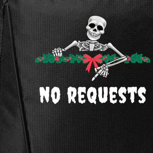 No Requests Dj Christmas Holiday Season Xmas Goth Skeleton Gift City Backpack