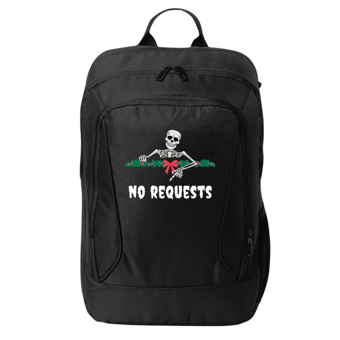 No Requests Dj Christmas Holiday Season Xmas Goth Skeleton Gift City Backpack