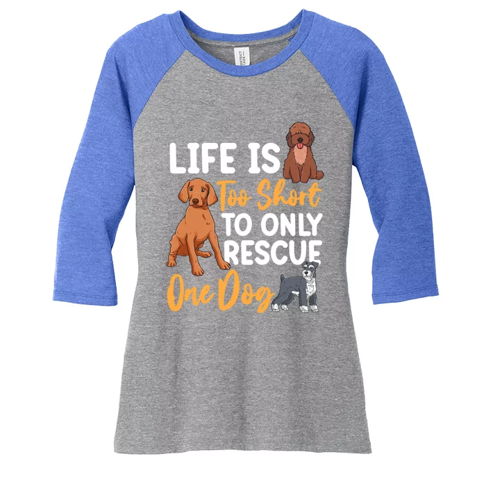 National Rescue Dog Day Animal Rights Dog Lovers Cool Gift Women's Tri-Blend 3/4-Sleeve Raglan Shirt