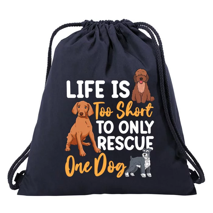 National Rescue Dog Day Animal Rights Dog Lovers Cool Gift Drawstring Bag