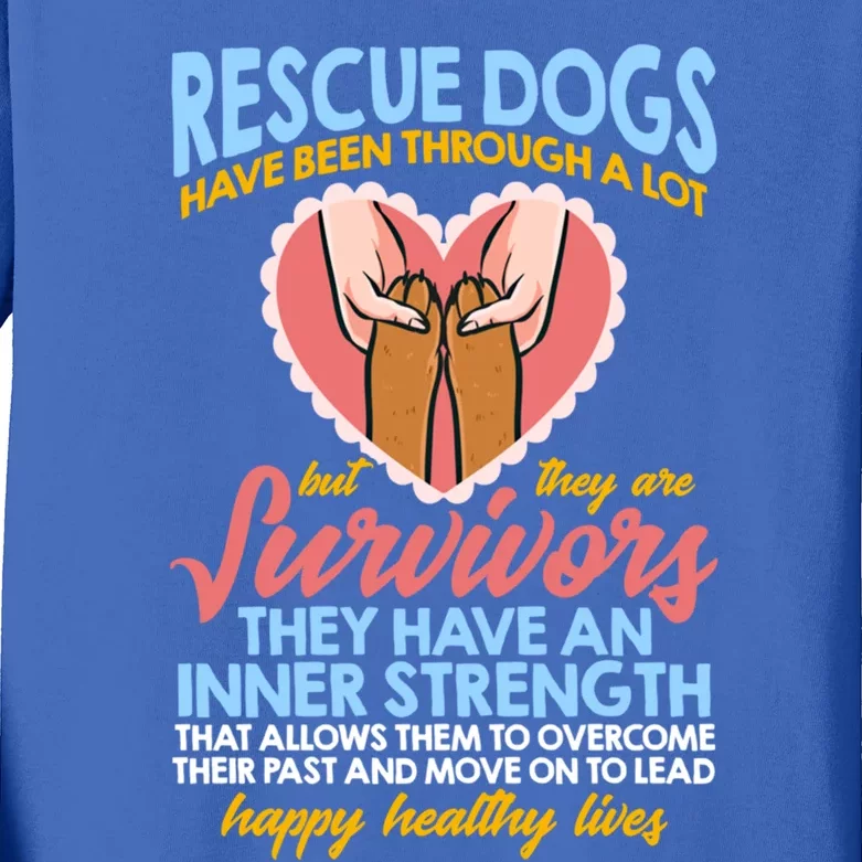 National Rescue Dog Day And Dog Shelter Employee Gift Kids Long Sleeve Shirt