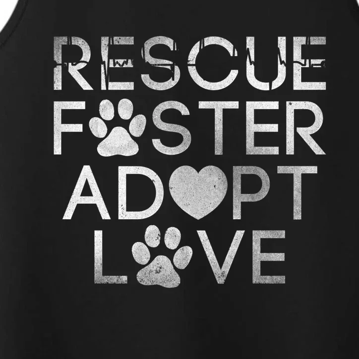 National Rescue Dog Theme Day Design For Dog Owner And Lover Gift Performance Tank