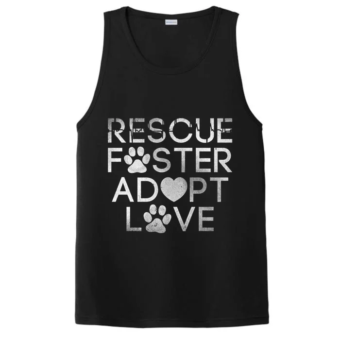 National Rescue Dog Theme Day Design For Dog Owner And Lover Gift Performance Tank