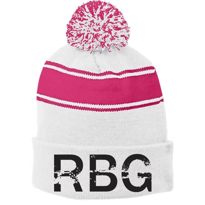 Notorious Rbg Dissent Anti Trump Political Stripe Pom Pom Beanie