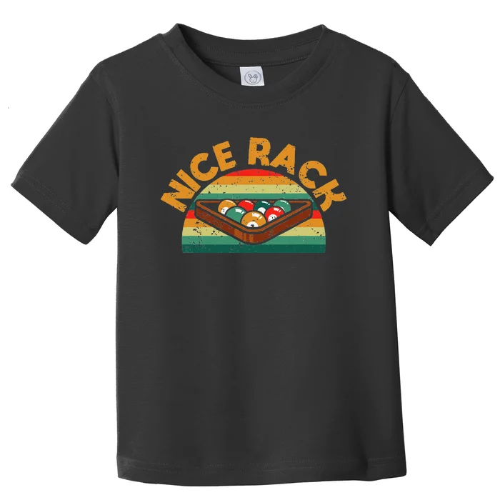 Nice Rack Funny Billiards Player Vintage Pool Balls Billiard Toddler T-Shirt