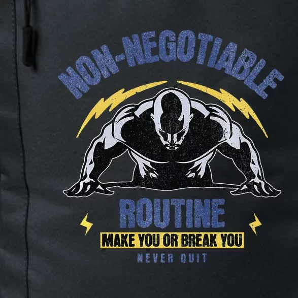 Nonnegotiable Routine Fitness Tees With Sayingsgym Tees Premium Daily Commute Backpack