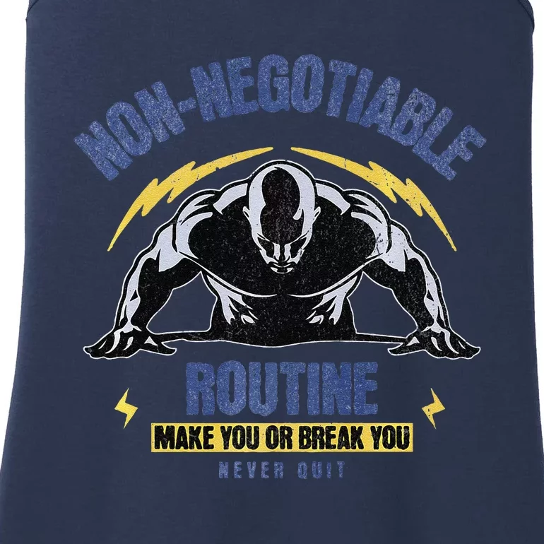 Nonnegotiable Routine Fitness Tees With Sayingsgym Tees Premium Ladies Essential Tank