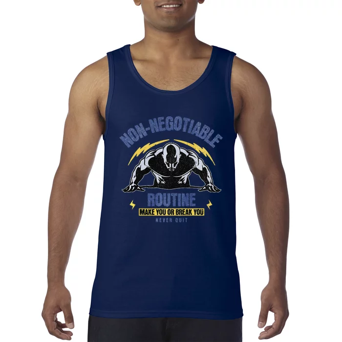 Nonnegotiable Routine Fitness Tees With Sayingsgym Tees Premium Tank Top