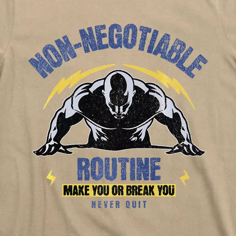 Nonnegotiable Routine Fitness Tees With Sayingsgym Tees Premium T-Shirt