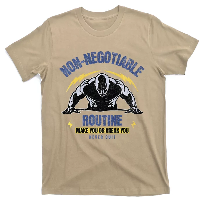 Nonnegotiable Routine Fitness Tees With Sayingsgym Tees Premium T-Shirt