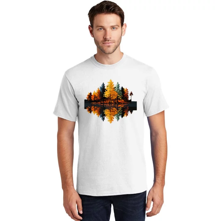 Nature Reflection Forest Trees Outdoor Wildlife Tall T-Shirt