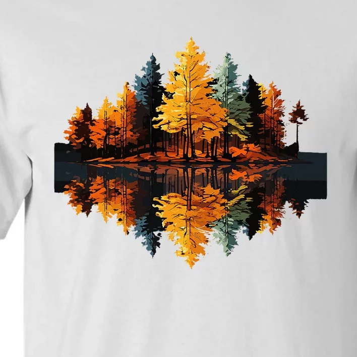 Nature Reflection Forest Trees Outdoor Wildlife Tall T-Shirt