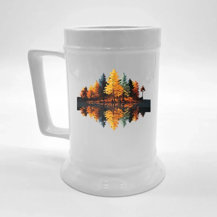 Nature Reflection Forest Trees Outdoor Wildlife Front & Back Beer Stein