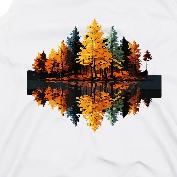 Nature Reflection Forest Trees Outdoor Wildlife Tank Top