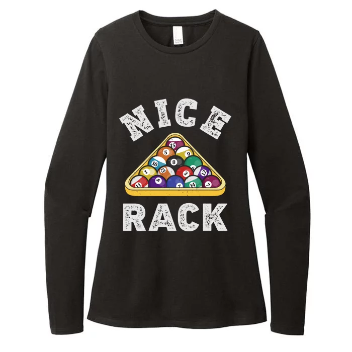 Nice Rack Funny Billiards Player Vintage Pool Triangle Balls Cute Gift Womens CVC Long Sleeve Shirt