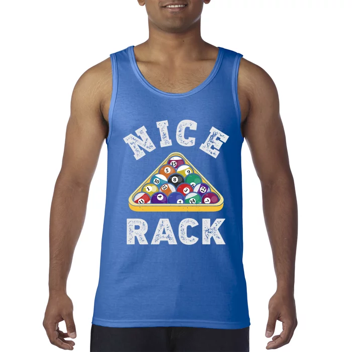 Nice Rack Funny Billiards Player Vintage Pool Triangle Balls Cute Gift Tank Top