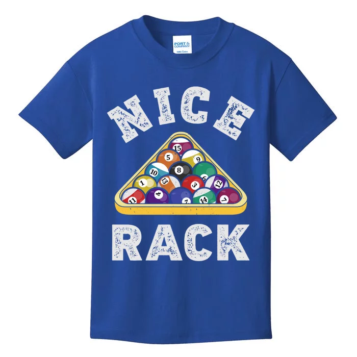 Nice Rack Funny Billiards Player Vintage Pool Triangle Balls Cute Gift Kids T-Shirt