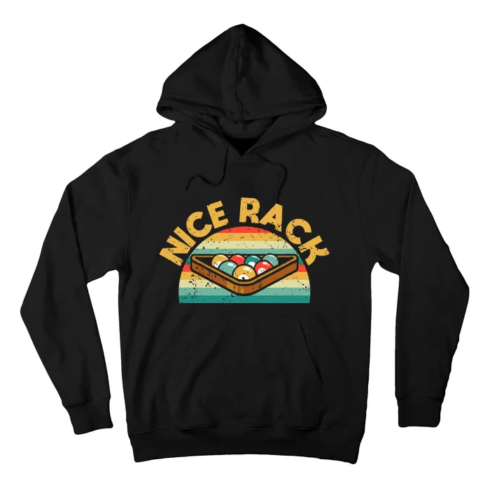 Nice Rack Funny Billiards Player Vintage Pool Balls Billiard Hoodie